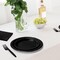 96 Pcs Party Plates, Black Paper Plates and Napkins, Disposable Tableware Set, Party Supplies